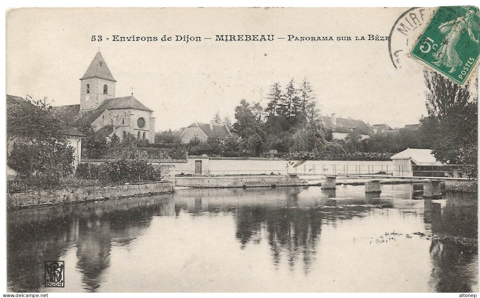 Mirebeau Sur Bèze : Panorama Sur La Bèze (Editeurs Marchet, Bauer Et Cie, Dijon, N°53) - Mirebeau