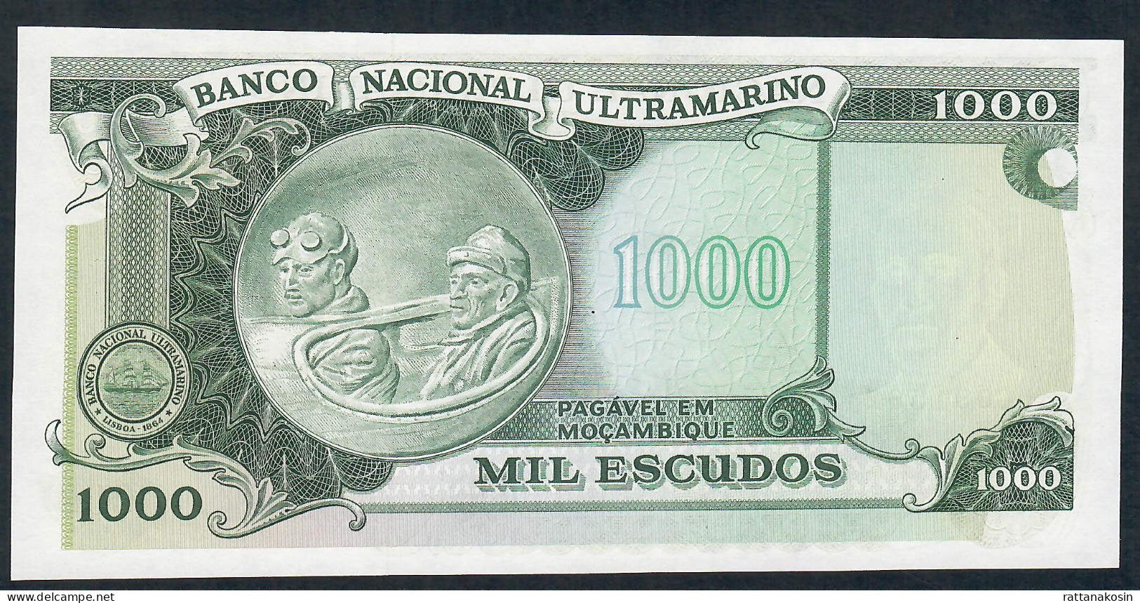 MOZAMBIQUE      P119 1000  ESCUDOS  23 MAI 1972   # C Signature A38/VG27          UNC. - Moçambique