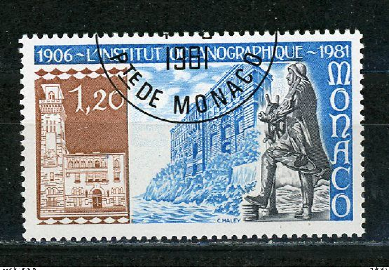 MONACO : ANNI. DE L'INSTITUT OCEANOGRAPHIQUE  - N° Yvert 1278 Obli. - Used Stamps