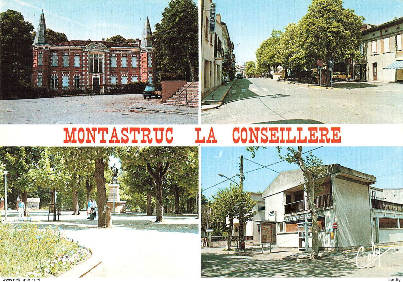 31 Montastruc La Conseillere Chateau Esplanade Avenue Castelnau Poste PTT Cabine Téléphonique CPM - Montastruc-la-Conseillère