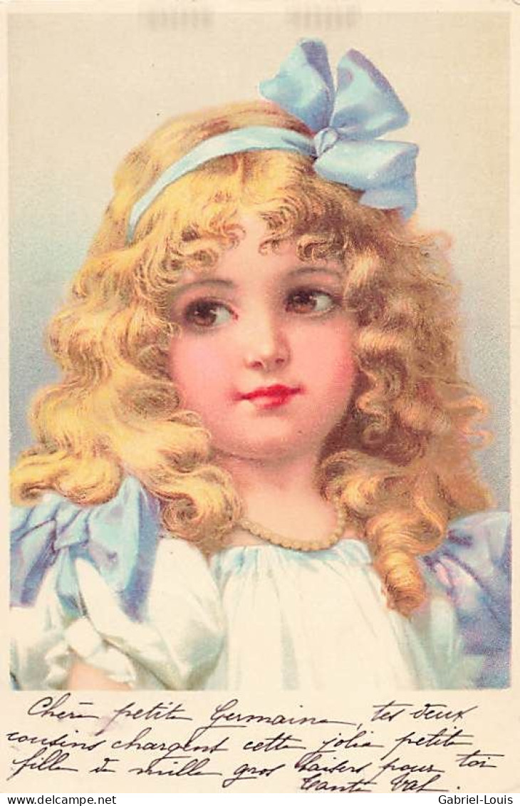 Jeune Fille Avec Ruban Dans Les Cheveux Angélique Pas De Référence Cachet Suisse 1901 - Femmes