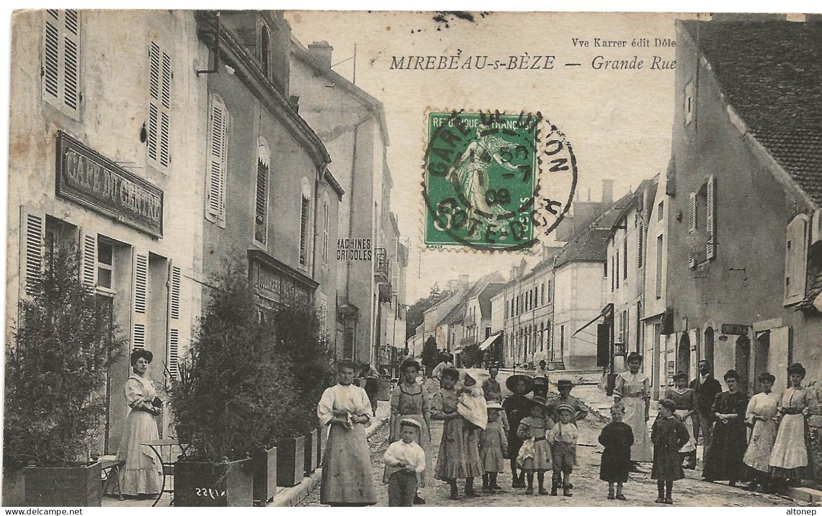 Mirebeau Sur Bèze : Grande Rue (Editeur Vve Karrer, Dôle) - Mirebeau