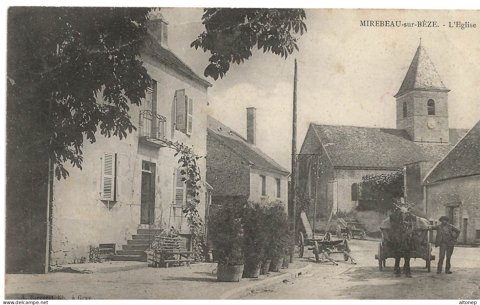 Mirebeau Sur Bèze : L'église (Editeur A. Bergeret, Gray) - Mirebeau