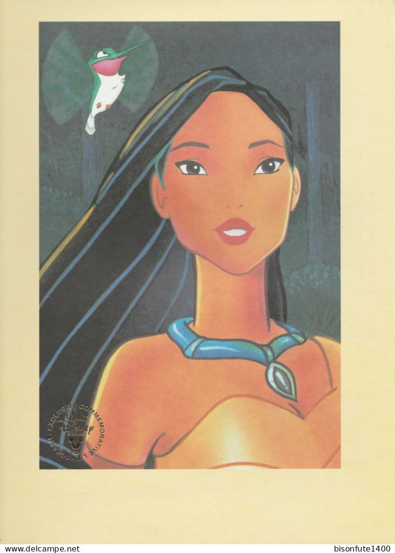Lithographie Disney : Pocahontas, Avec Cachet "Exclusive Commémorative Lithographie Studio DISNEY 1996" - Serigrafia & Litografia
