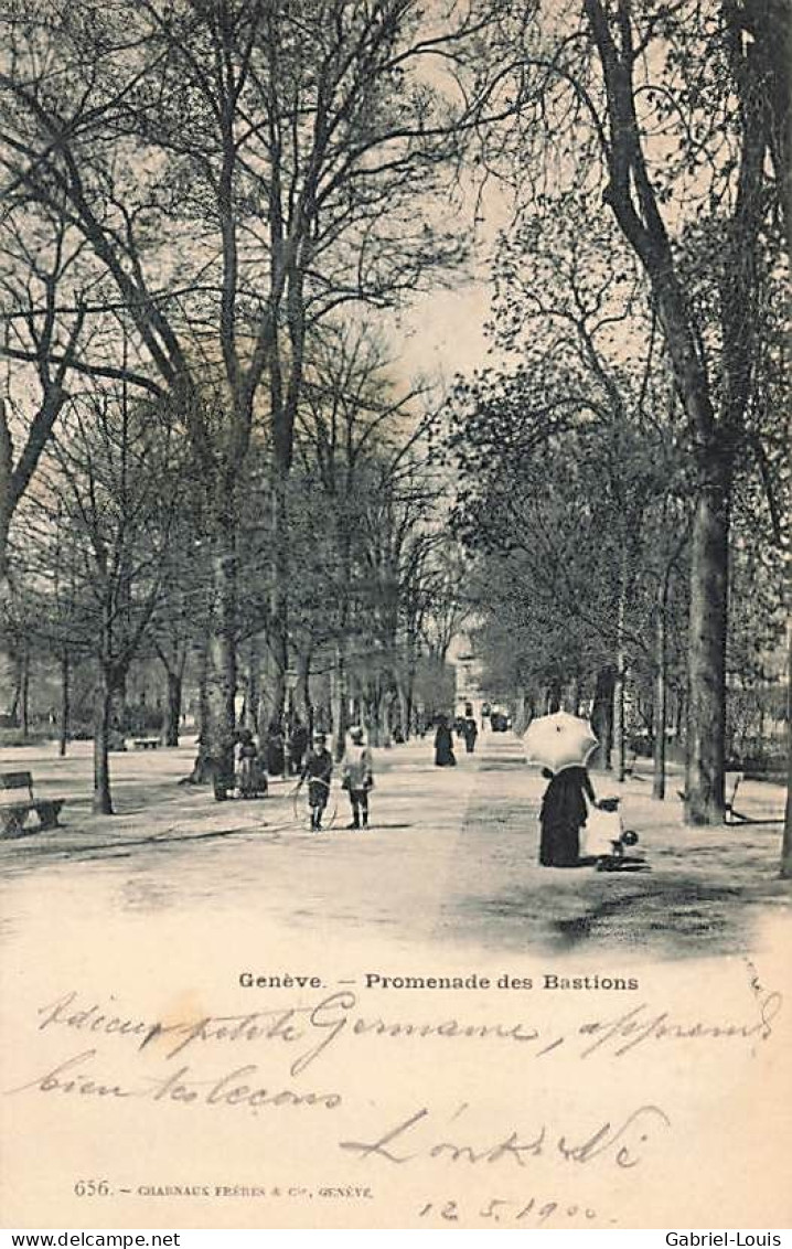 Genève Promenade Des Bastions 1900 - Genève