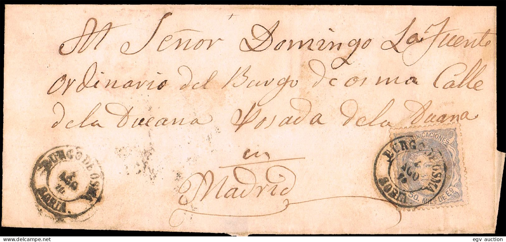 Soria - Edi O 107 - Envuelta Mat Fech. Tp. II "Burgo Se Osma" - Lettres & Documents