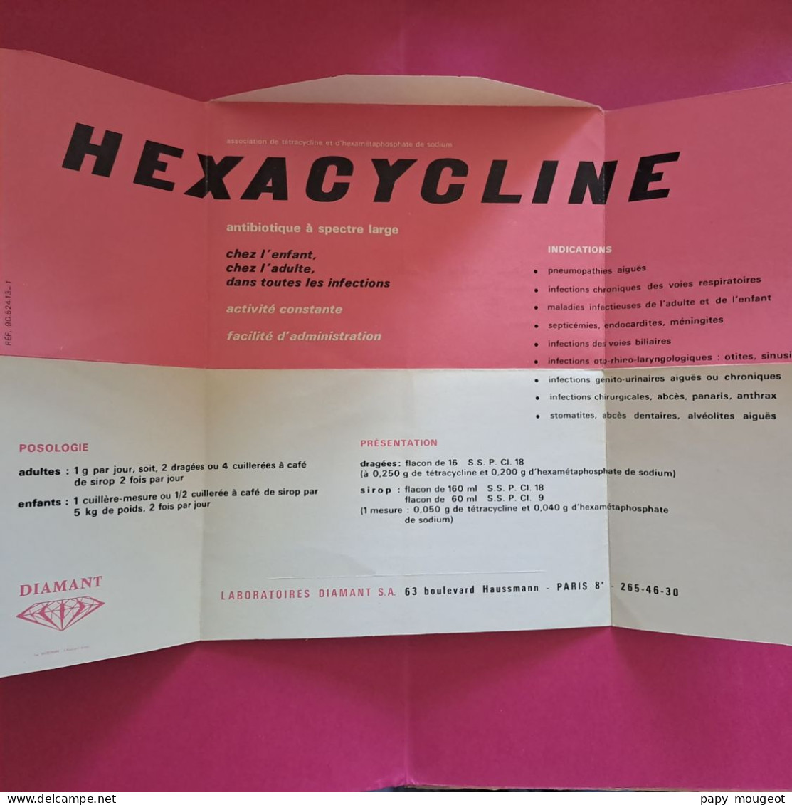 Imprimé Publicitaire Hexacycline Posté De Varsovie Avec Timbres N°1236 Et 1333 Chien Et Chat - 1963-1964 - Brieven En Documenten