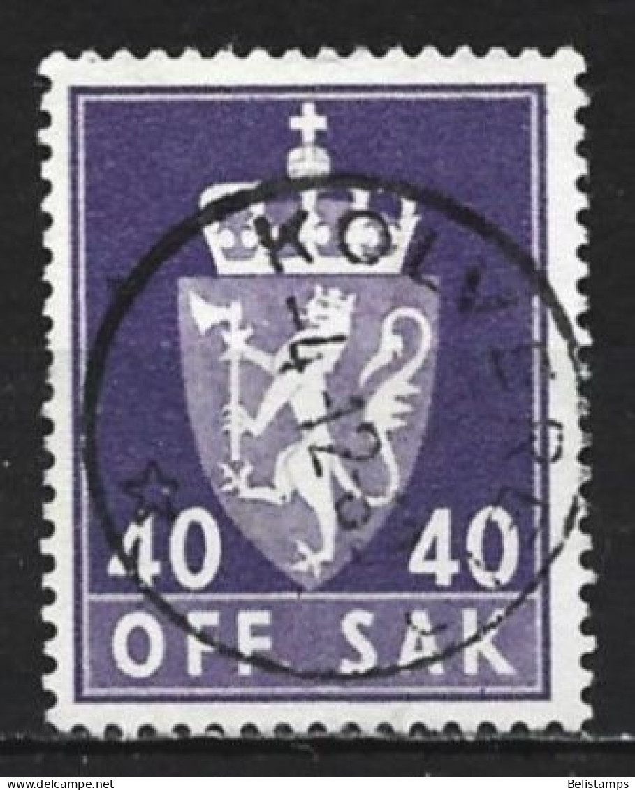 Norway 1955. Scott #O72 (U) Coat Of Arms - Service