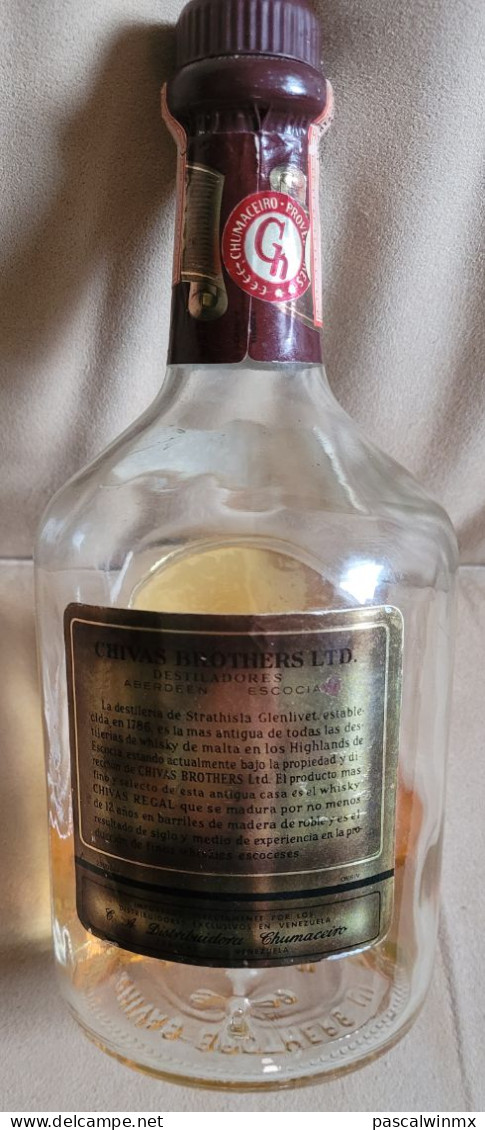 VINTAGE (RARE) : Bouteille Vide + Boîte Ltd Emission CHIVAS REGAL (VENEZUELA)