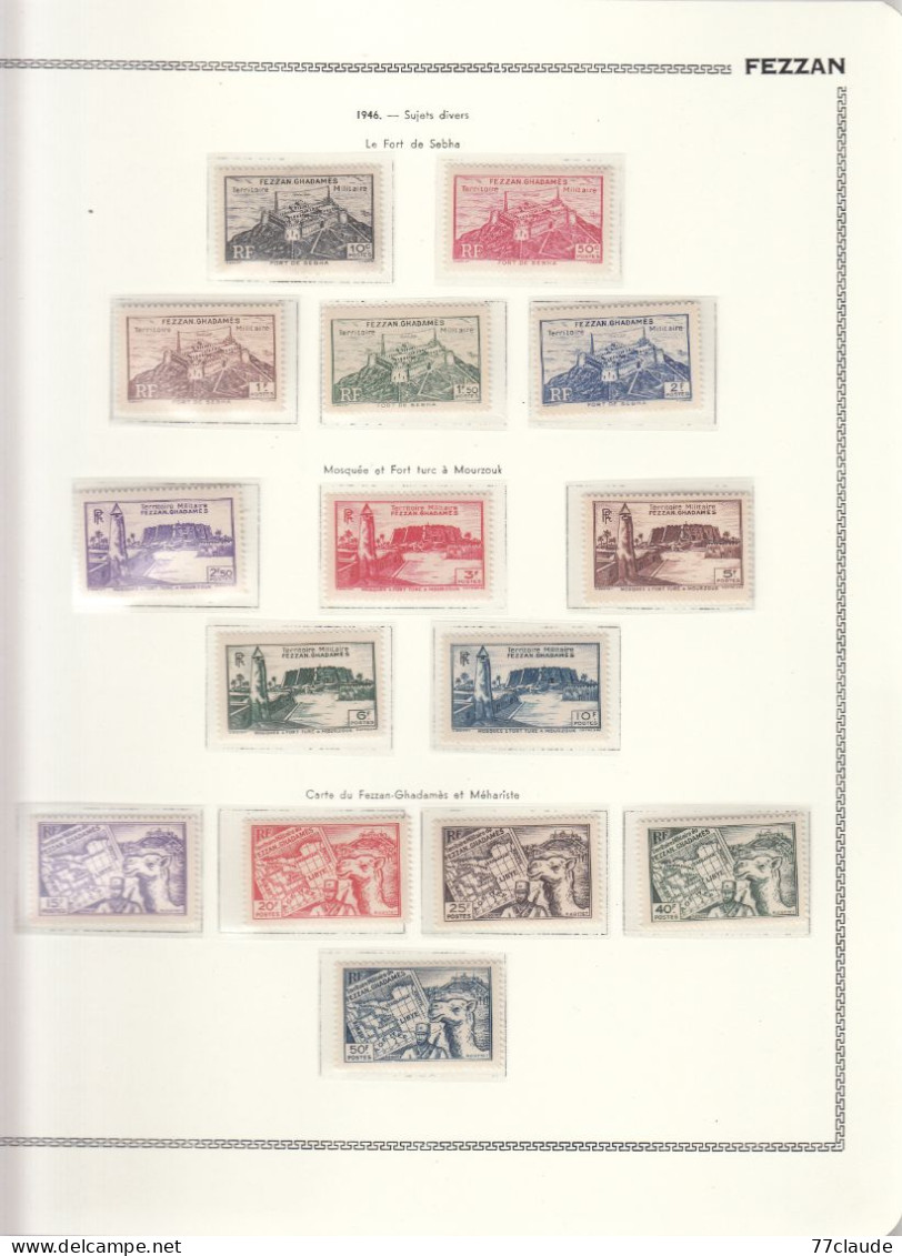 FEZZAN TERRITOIRE MILITAIRE 1946/1951 N°28/67* TAXE N° 6/11* P.A N° 4/7* - Used Stamps