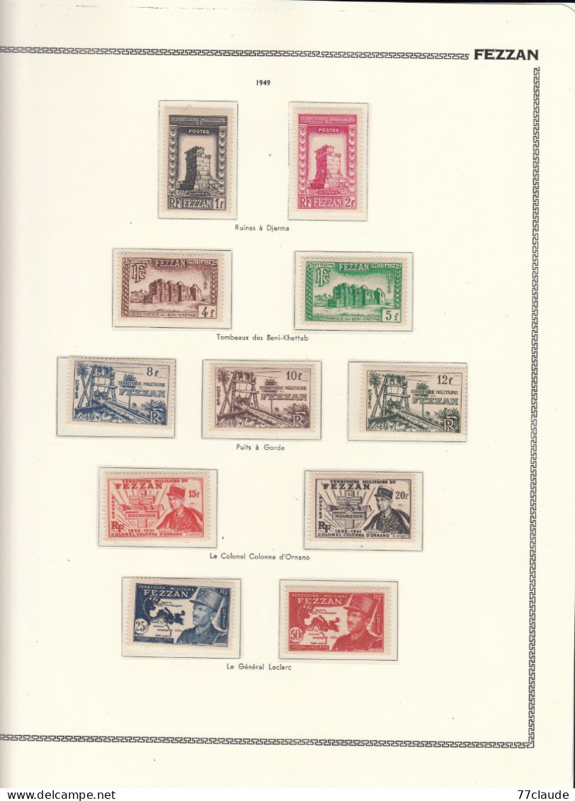 FEZZAN TERRITOIRE MILITAIRE 1946/1951 N°28/67* TAXE N° 6/11* P.A N° 4/7* - Used Stamps