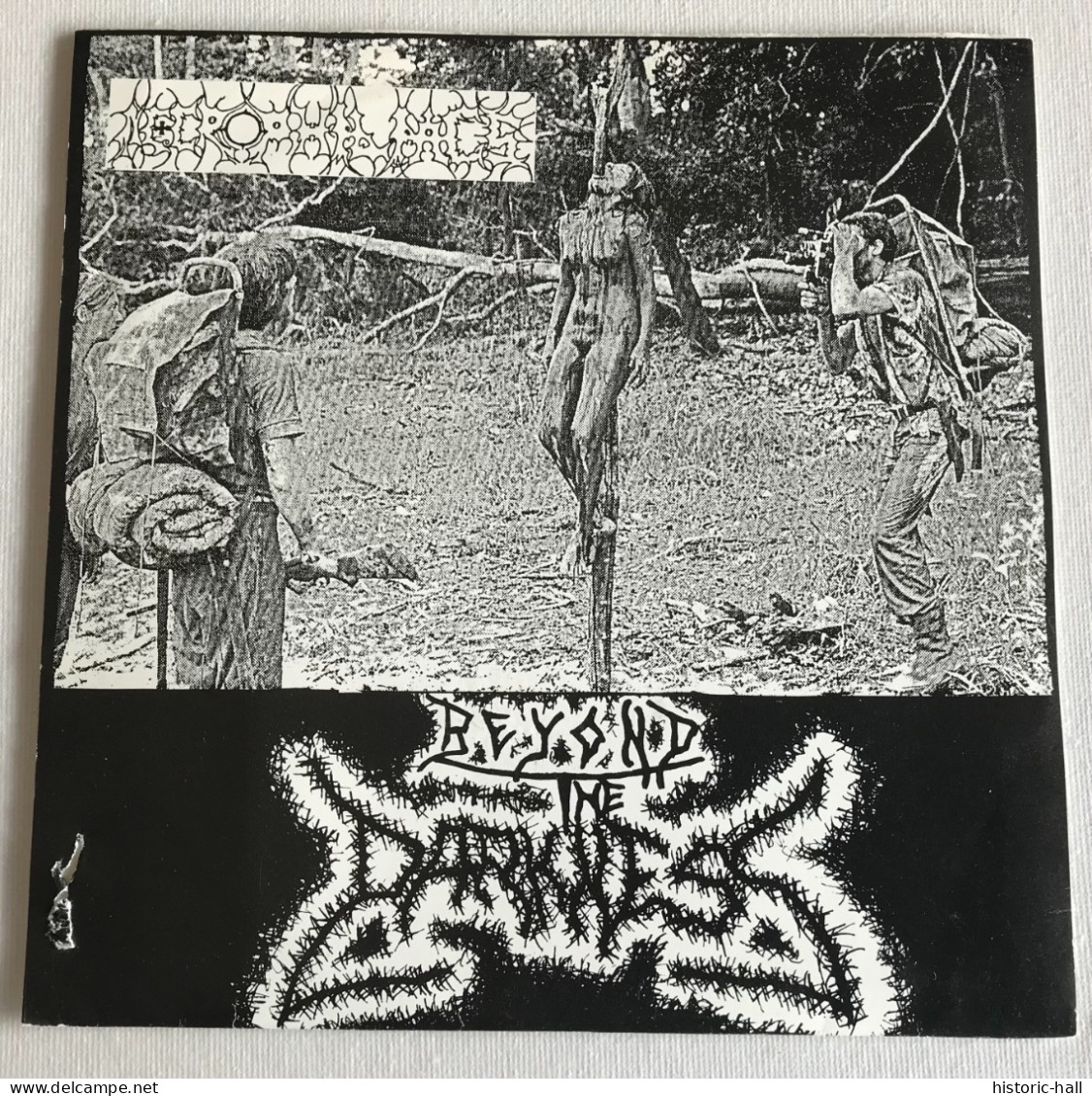 NECROPHILIACS / LEUCEMIE - Beyond The Darkness - 45t - 1992 -  GRIND Vinyl ROUGE - Hard Rock En Metal