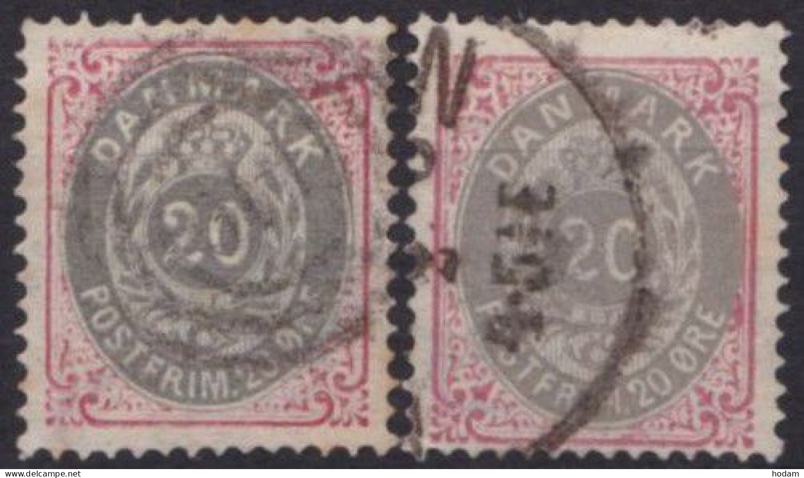MiNr 28 IIYA, 2 Werte, Orts- Bzw. Nummern-Stempel - Used Stamps