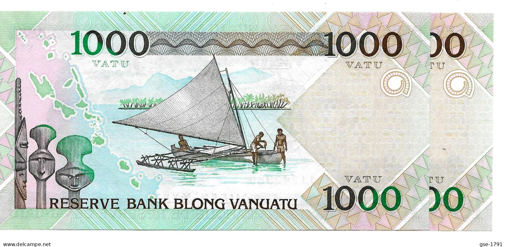 VANUATU Banque De RESERVE # 6,  Série JJ   2 Billets à Suivre NEUFS - Vanuatu