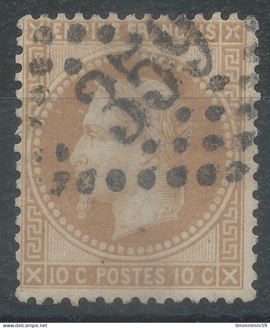 Lot N°77085   Variété/n°28A, Oblitéré GC 359 Bayonne, Basses-Pyrénées (64), Filet NORD, Tache Blanche Face Au Front - 1863-1870 Napoléon III Lauré