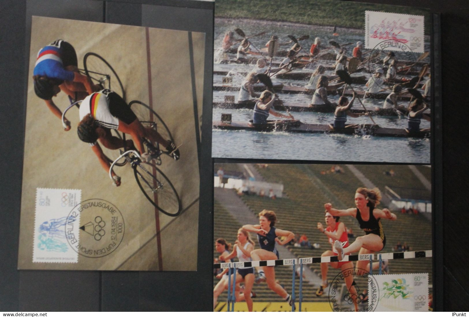 Berlin, Maximumkarte, MK, MC: MiNr. 716-18, Für Den Sport 1984: Olympische Disziplinen - Maximum Kaarten
