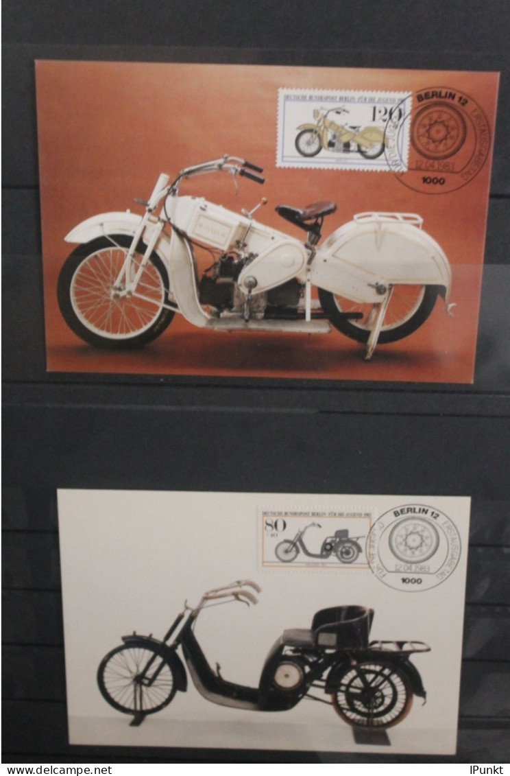 Berlin, Maximumkarte, MK, MC: MiNr. 694-97;  Für Die Jugend 1983: Motorräder - Maximumkarten (MC)