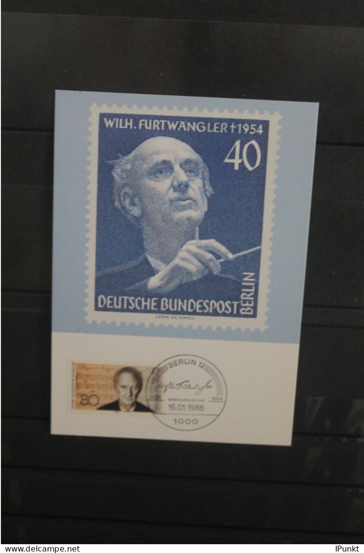 Berlin, Maximumkarte, MK, MC: MiNr. 750, 1986, Furtwängler - Maximum Kaarten