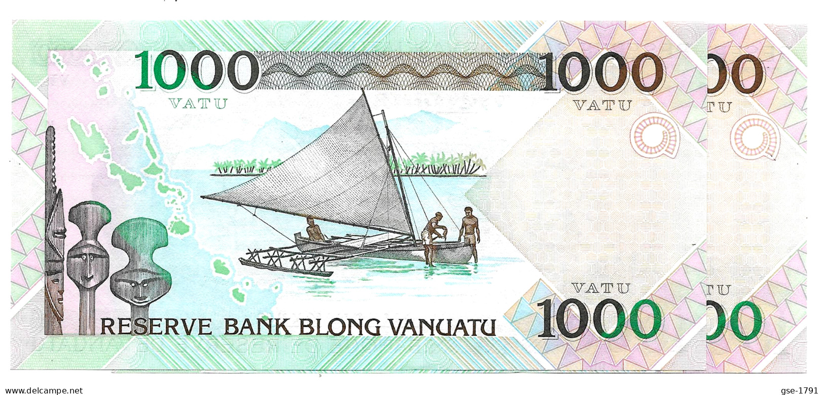 VANUATU Banque De RESERVE # 6,  Série KK   2 Billets à Suivre NEUFS - Vanuatu