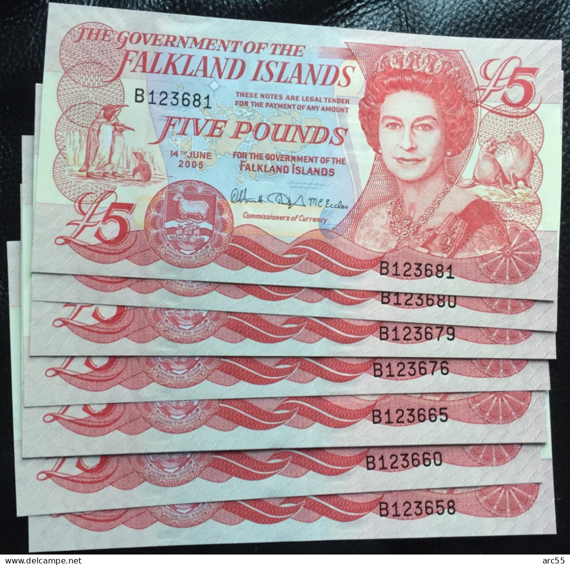 Falkland Islands £5 Pound 2005 Banknote UNC - 5 Pounds