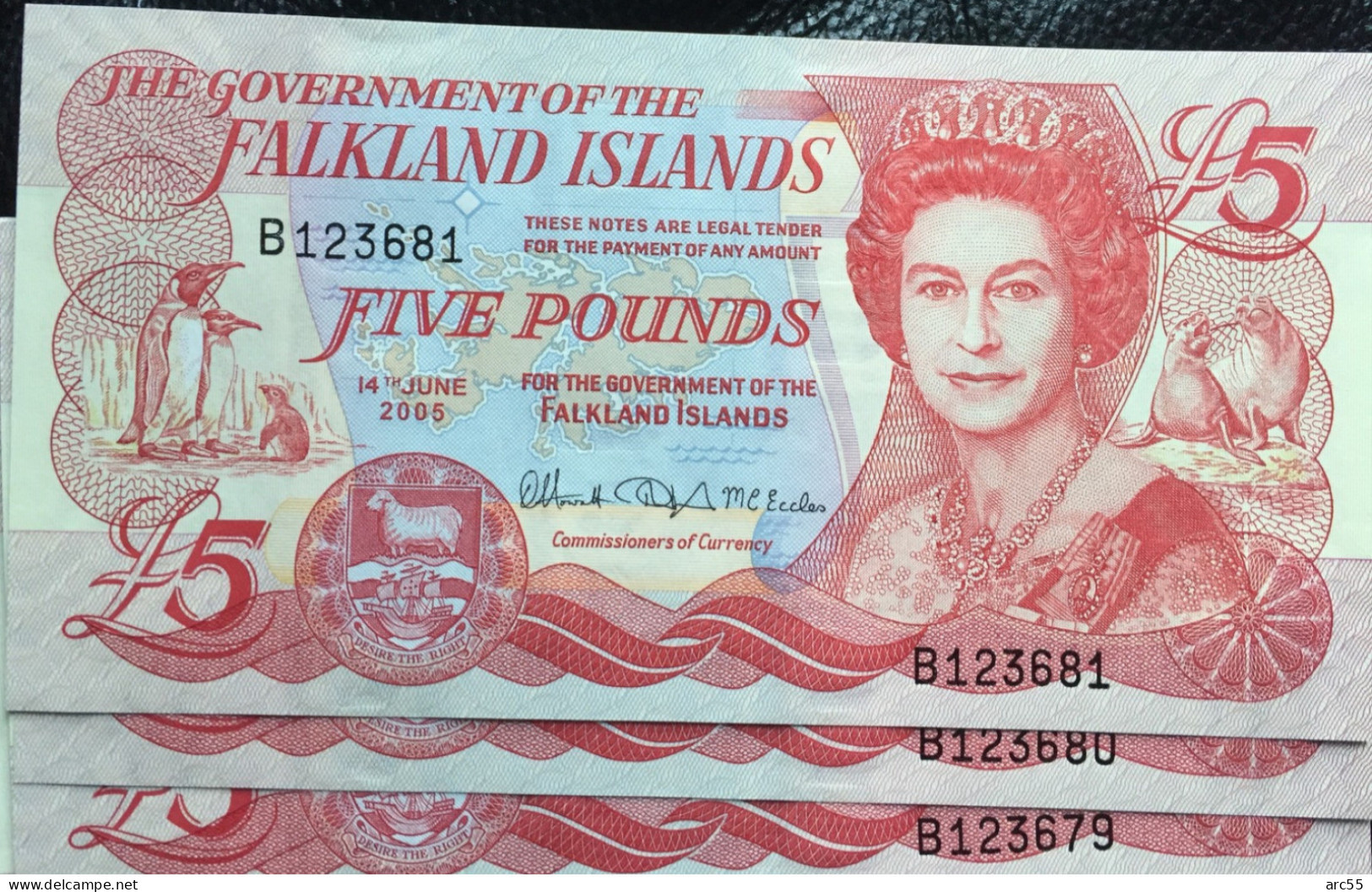 Falkland Islands £5 Pound 2005 Banknote UNC - 5 Pounds