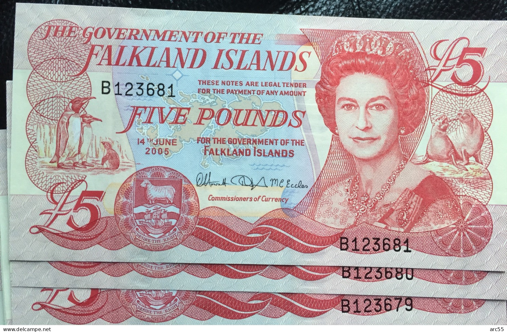 Falkland Islands £5 Pound 2005 Banknote BUNC - Falkland