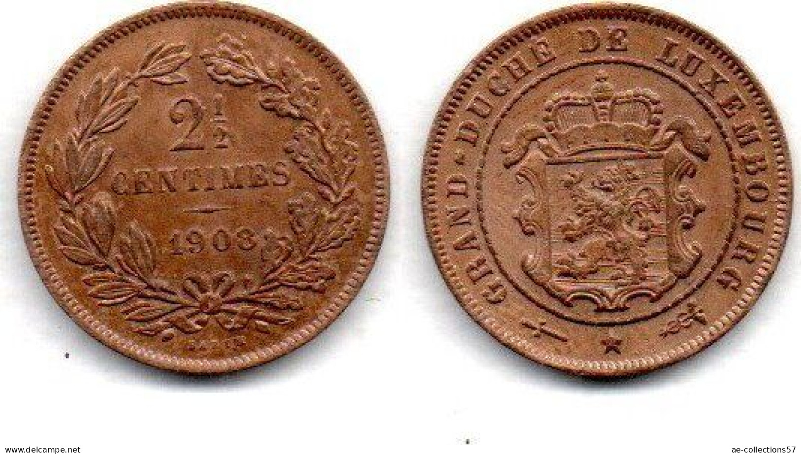 MA 23317 / Luxembourg 2.5 Centimes 1908 SUP+ - Luxembourg