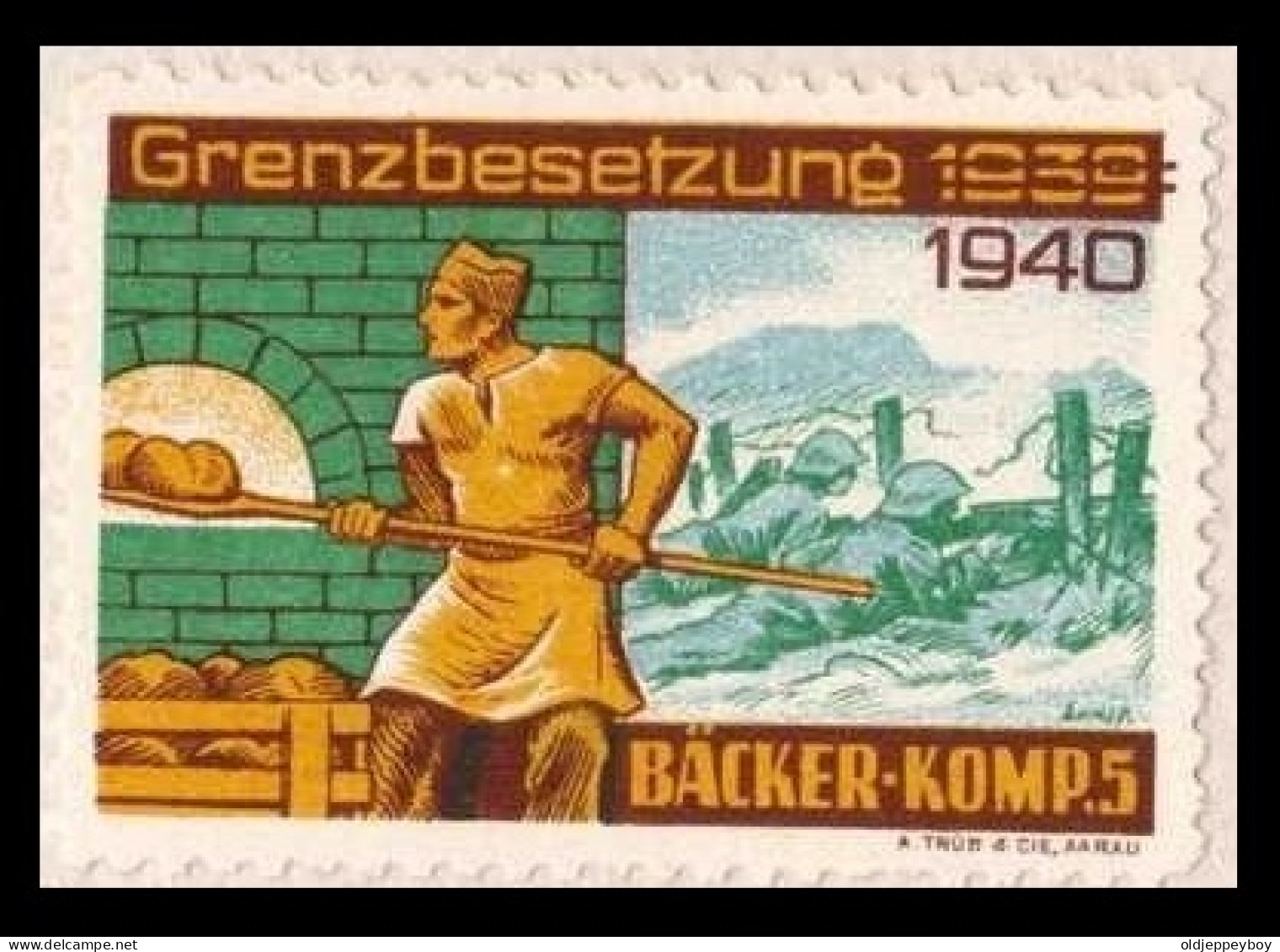 Suisse /Schweiz/Switzerland // Vignette / CINDERELLA Soldatenmarken  Bäcker Kp. 6, Aktivdienst 1939/40 - Vignetten