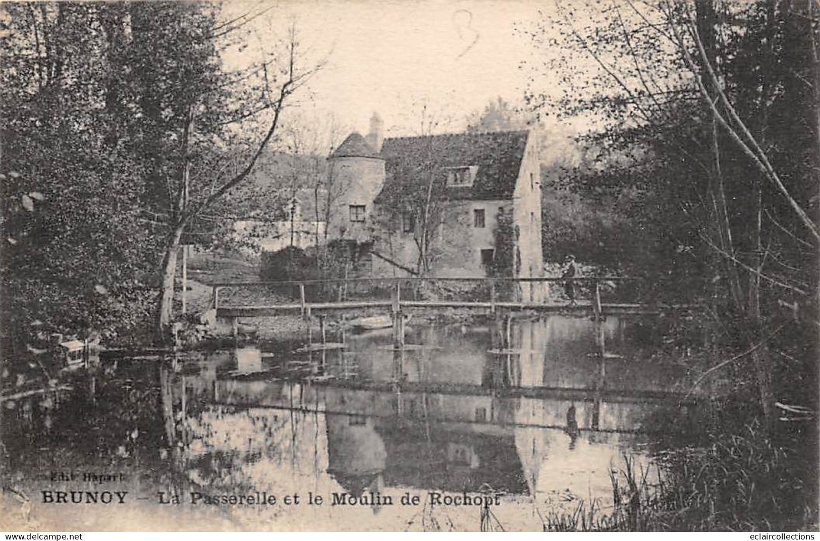 Brunoy            91        La Passerelle Et Le Moulin De Rochopt. -  Pli -     (voir Scan) - Brunoy