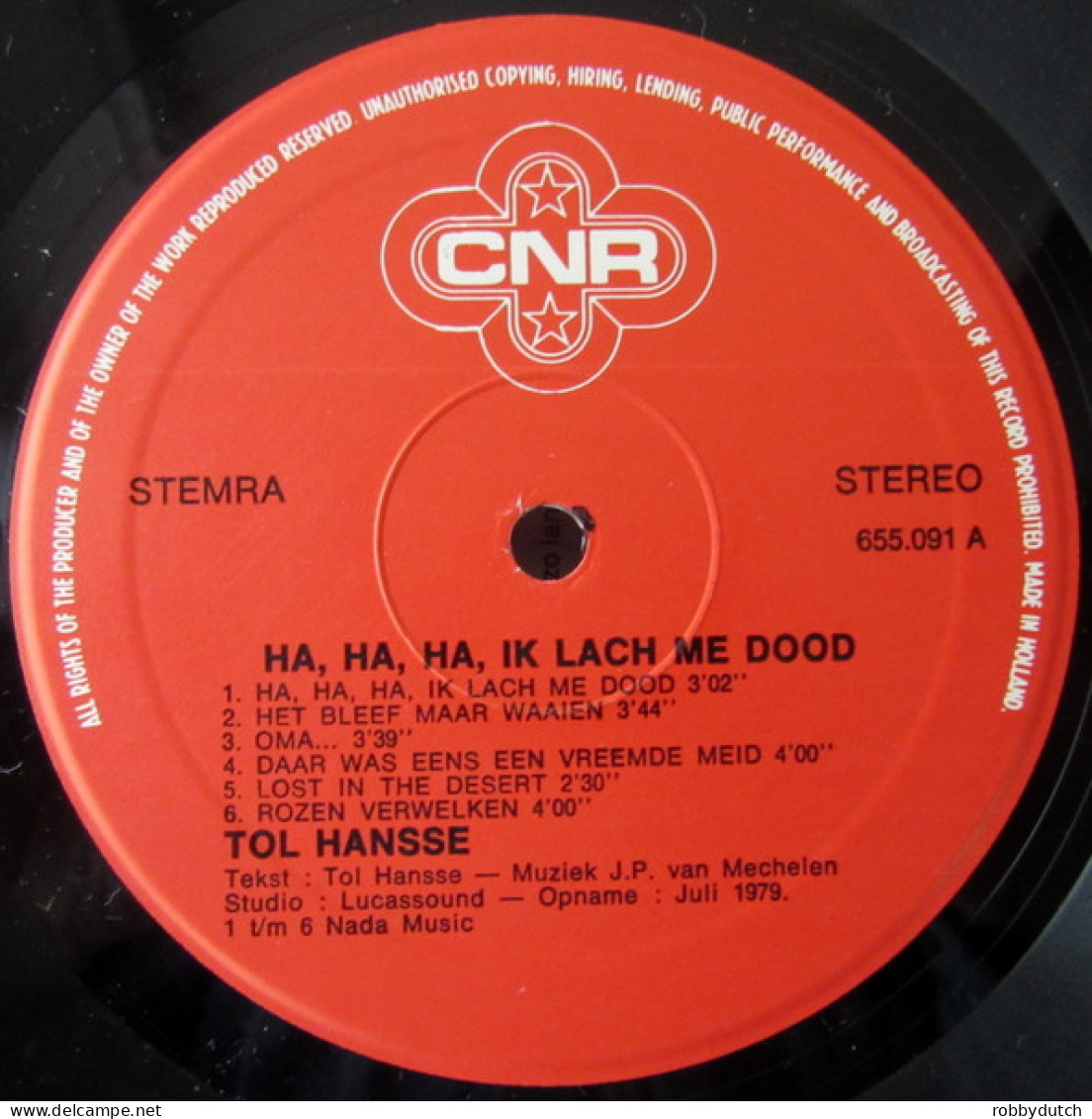 * LP *  TOL HANSSE - HA, HA, IK LACH ME DOOD (Holland 1979 EX) - Humour, Cabaret