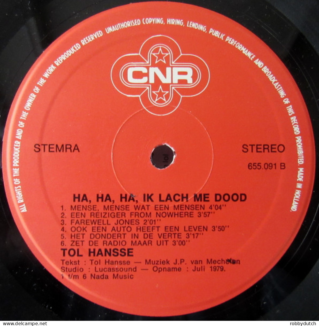 * LP *  TOL HANSSE - HA, HA, IK LACH ME DOOD (Holland 1979 EX) - Humor, Cabaret