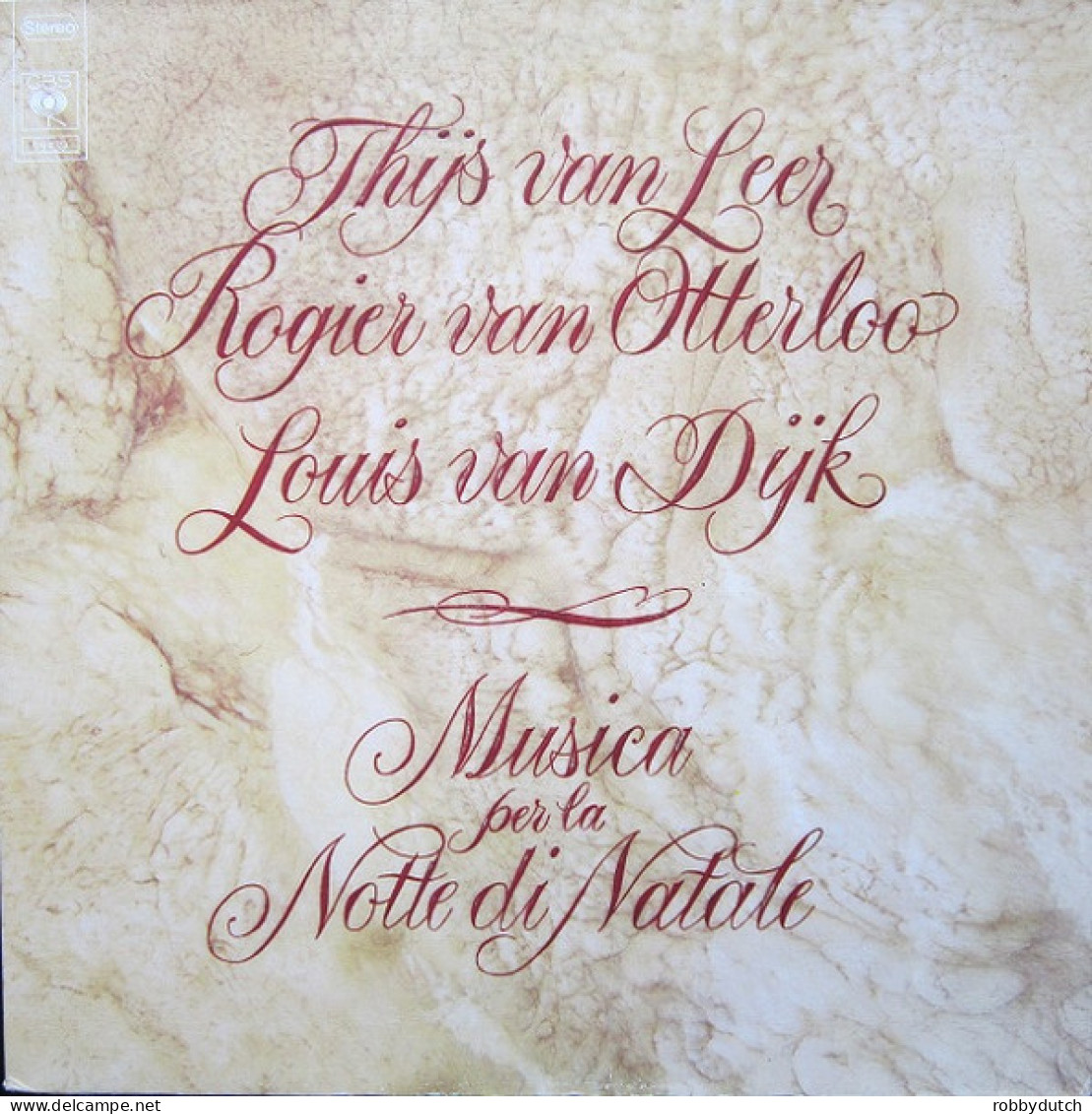 * LP *  THIJS VAN LEER / ROGIER VAN OTTERLOO / LOUIS VAN DIJK - MUSICA PER LA NOTTE DI NATALE (Holland 1976 EX!!) - Christmas Carols