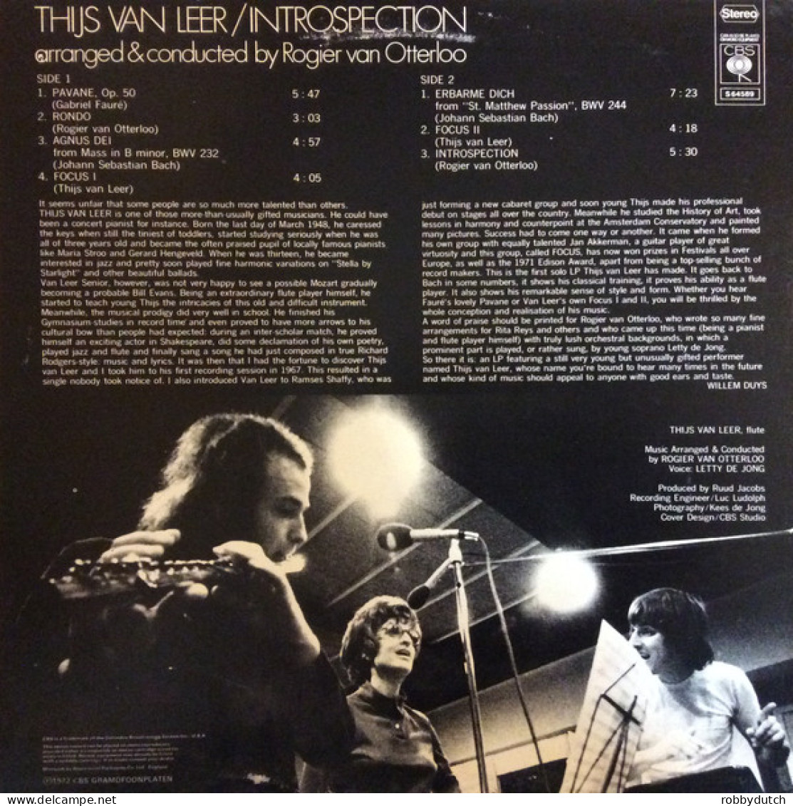 * LP *  THIJS VAN LEER - INTROSPECTION 1 (England 1972 EX-) - Instrumental