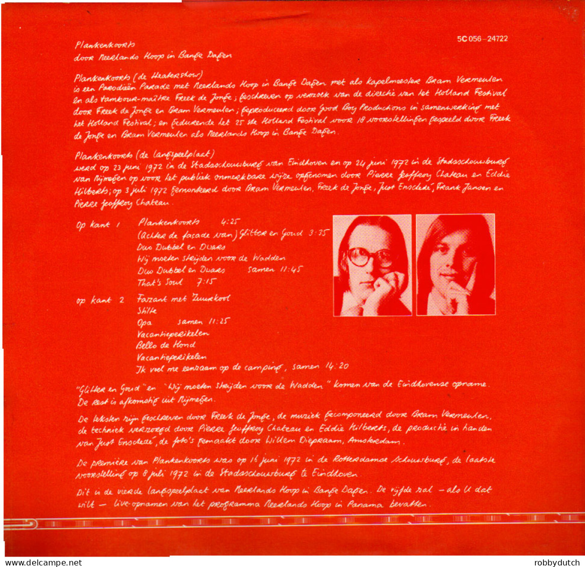 * LP *  NEERLANDS HOOP IN BANGE DAGEN - PLANKENKOORTS (Holland 1972 EX-) - Humor, Cabaret