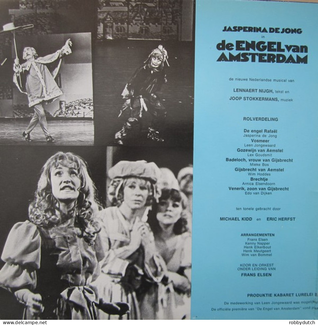 * LP *  JASPERINA DE JONG E.a. - DE ENGEL VAN AMSTERDAM (Holland 1975) - Musicales