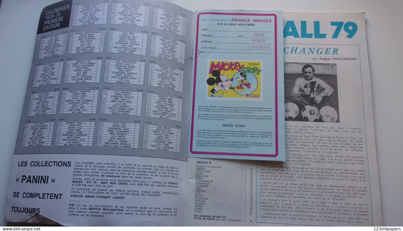 ALBUM PANINI FOOTBALL 79 DIVISION I DIVISION II STADE REIMS OFFER PAR PIF - Albums & Catalogues