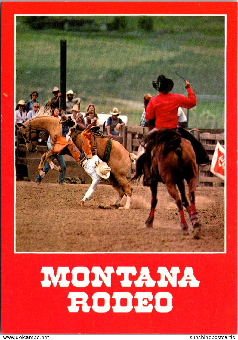 Montana Bronco Riding Scene At One Of The Many Rodeos Held Throughout Montana  - Otros & Sin Clasificación