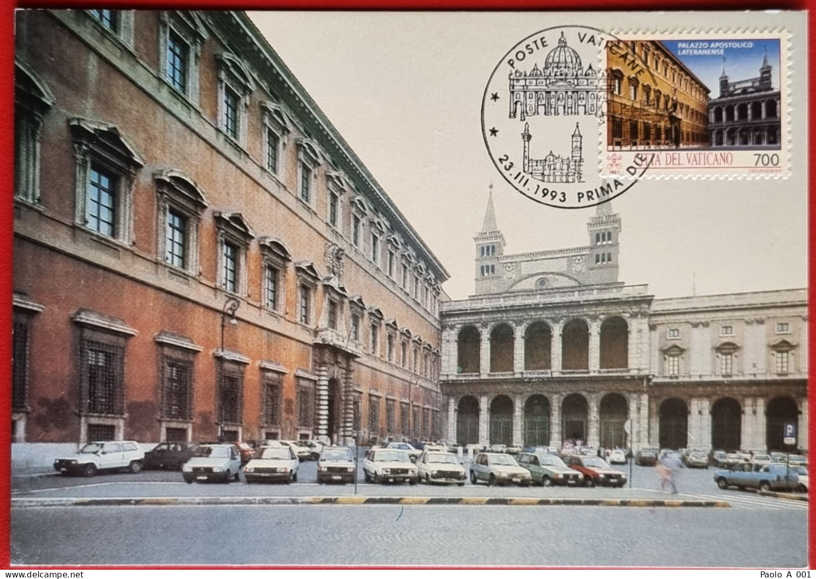 VATICANO VATIKAN VATICAN 1993 PALAZZO APOSTOLICO LATERANO PAPAL PALACE TESORI D'ARTE MONUMENTS BAUDENKMÄLER MAXIMUM CARD - Briefe U. Dokumente