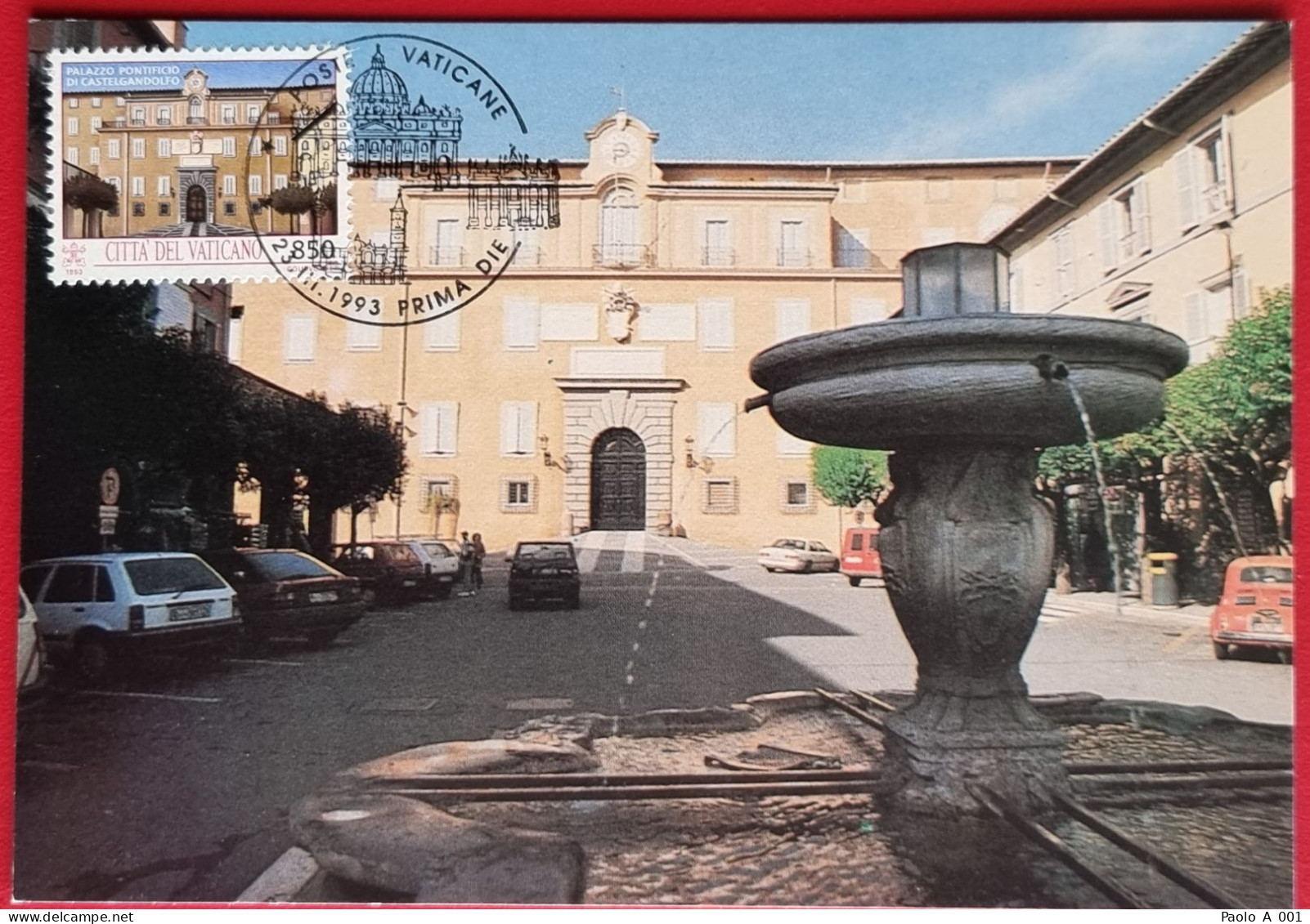 VATICANO VATIKAN VATICAN 1993 PALAZZO APOSTOLICO CASTELGANDOLFO TESORI D'ARTE MONUMENTS BAUDENKMÄLER MAXIMUM CARD - Lettres & Documents