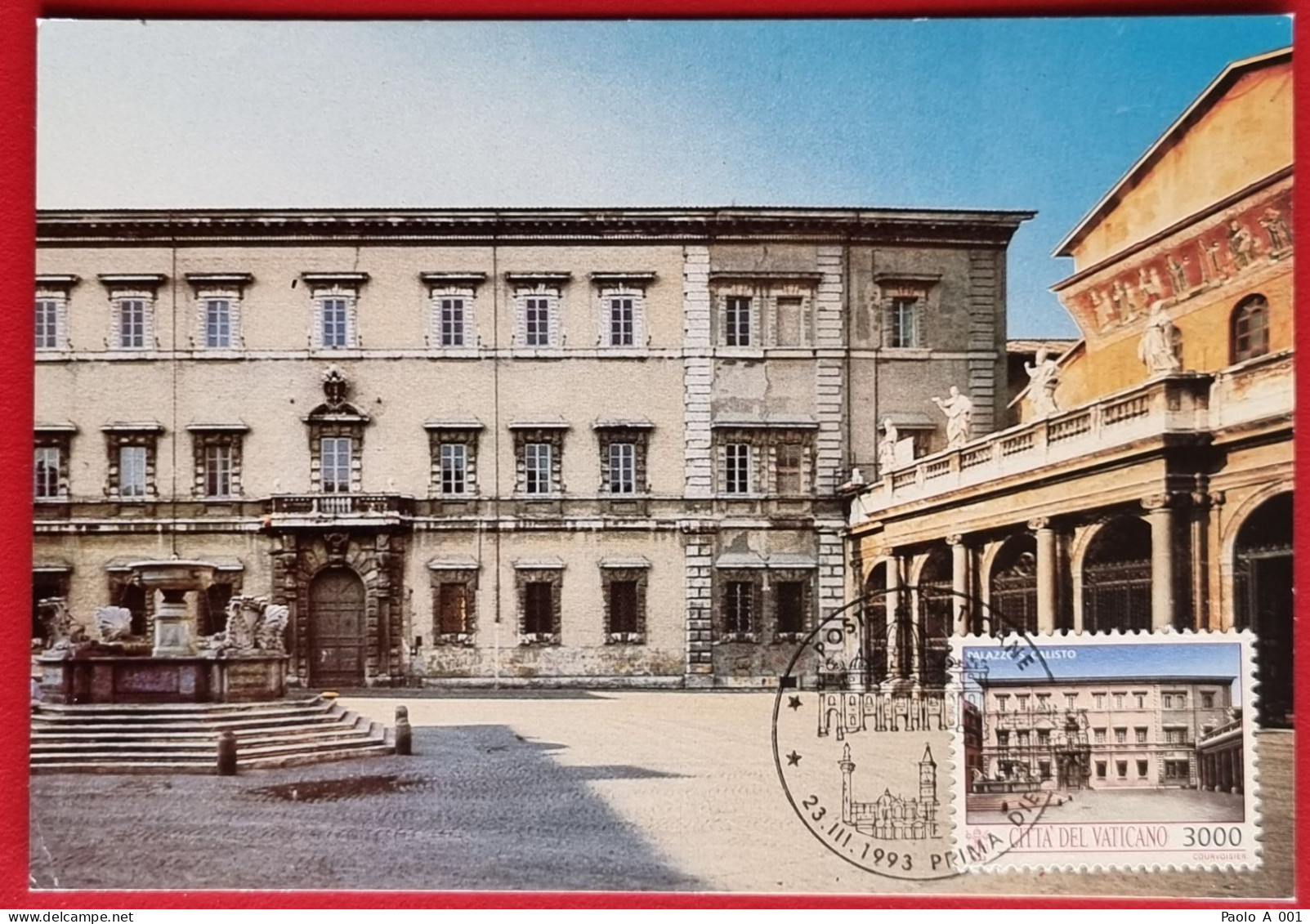 VATICANO VATIKAN VATICAN 1993 PALAZZO SAN CALISTO TESORI D'ARTE MONUMENTS BAUDENKMÄLER MAXIMUM CARD - Storia Postale