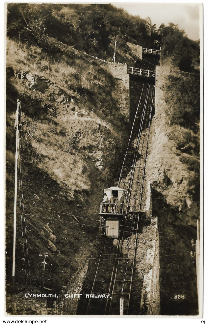 Lynmouth Cliff Railway Real Photo - Unused - Photochrom - Lynmouth & Lynton