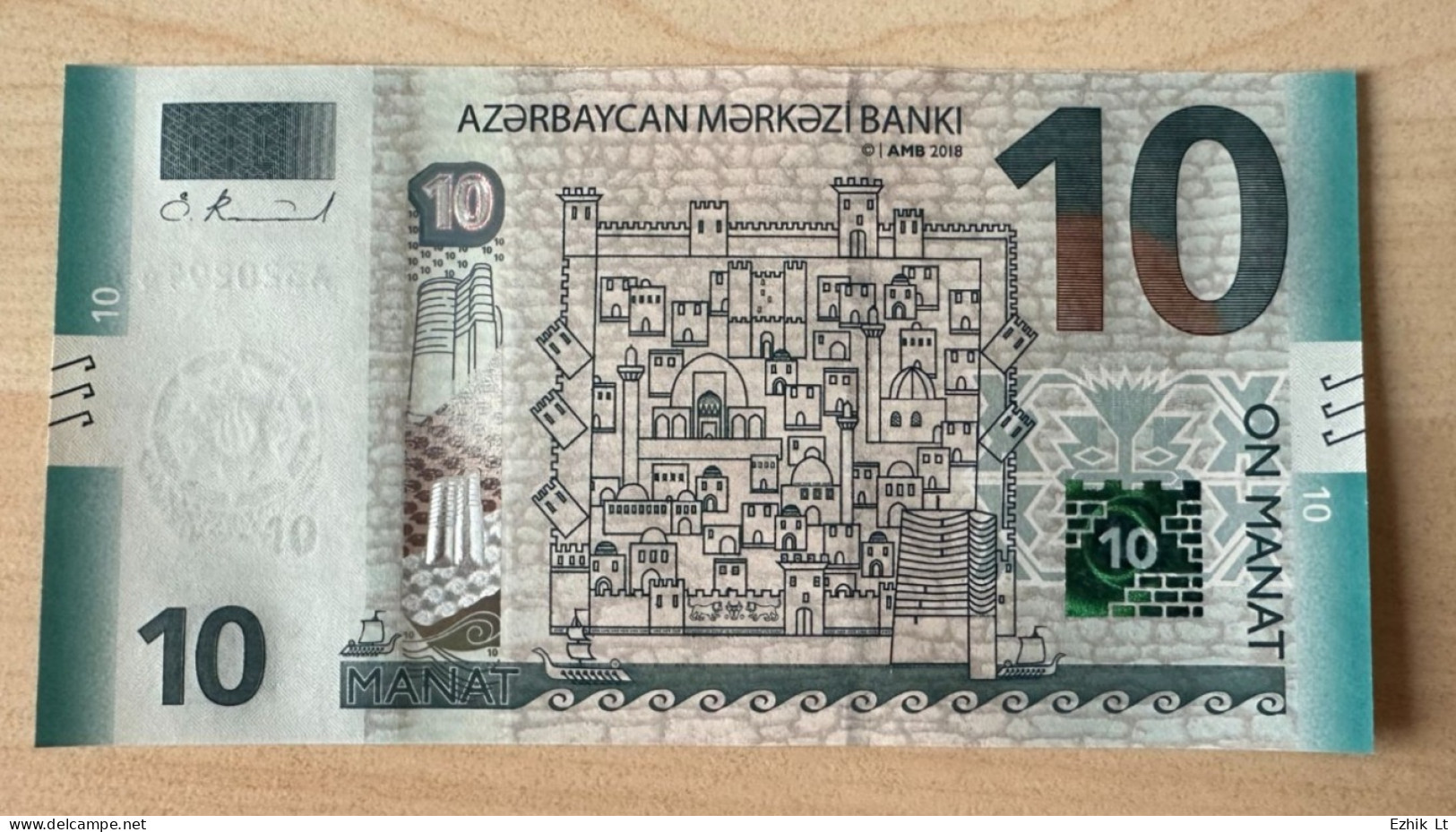 AZERBAIJAN 2018 UNC 10 MANAT NOTE. New Design! Pick#33 - Aserbaidschan