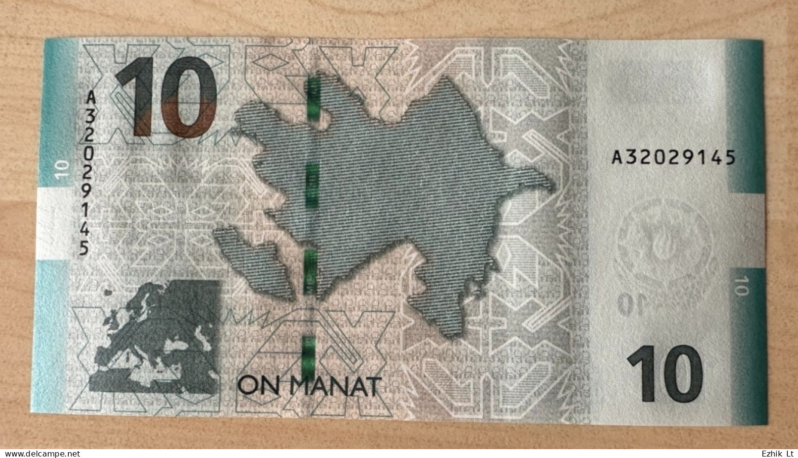 AZERBAIJAN 2018 UNC 10 MANAT NOTE. New Design! Pick#33 - Azerbaïjan