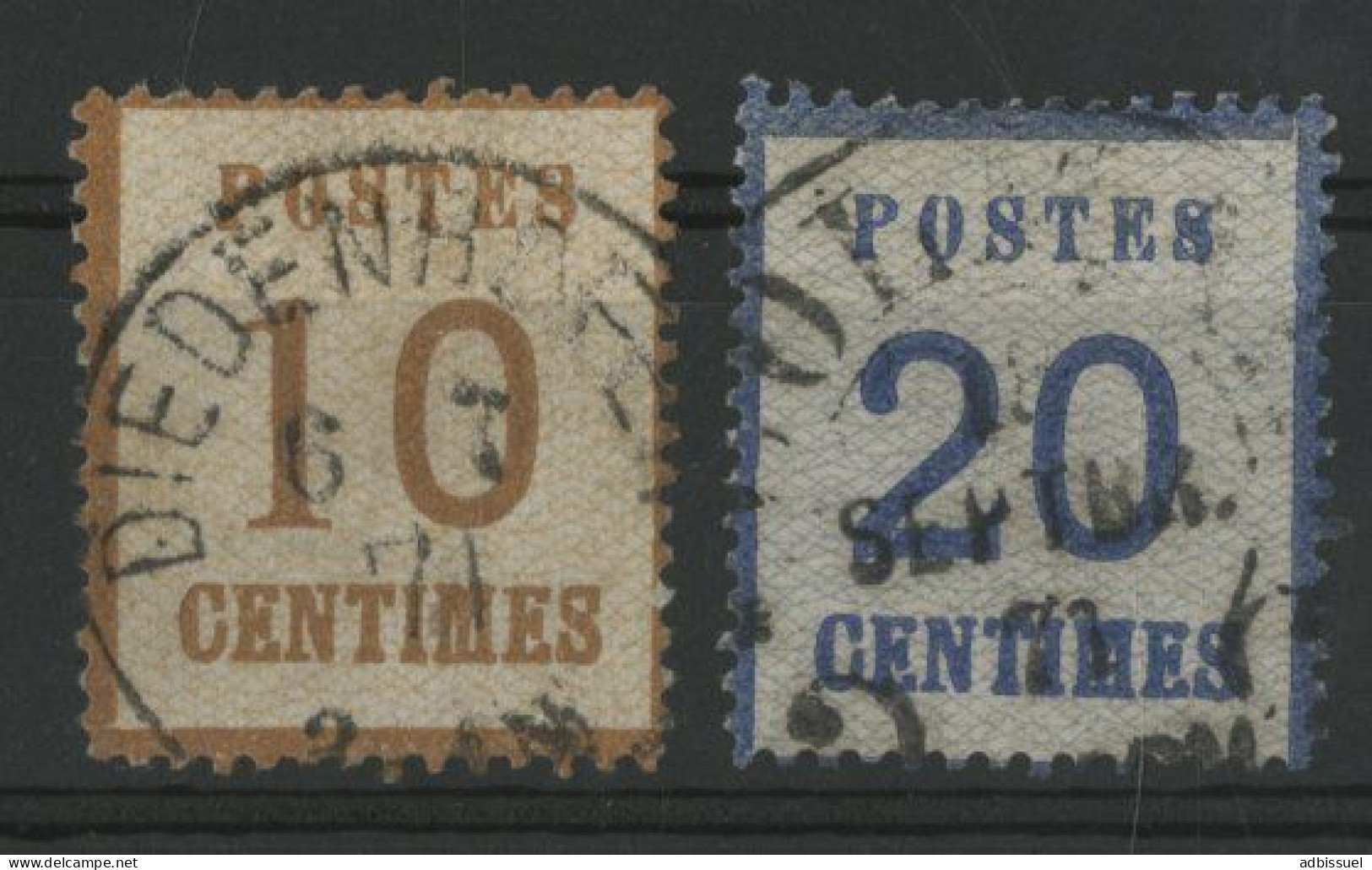 ALSACE LORRAINE N° 5 + 6 10 Ct Et 20 Ct Oblitérés (DIDENHEIM Pour Le 10 Ct) TB - Used Stamps