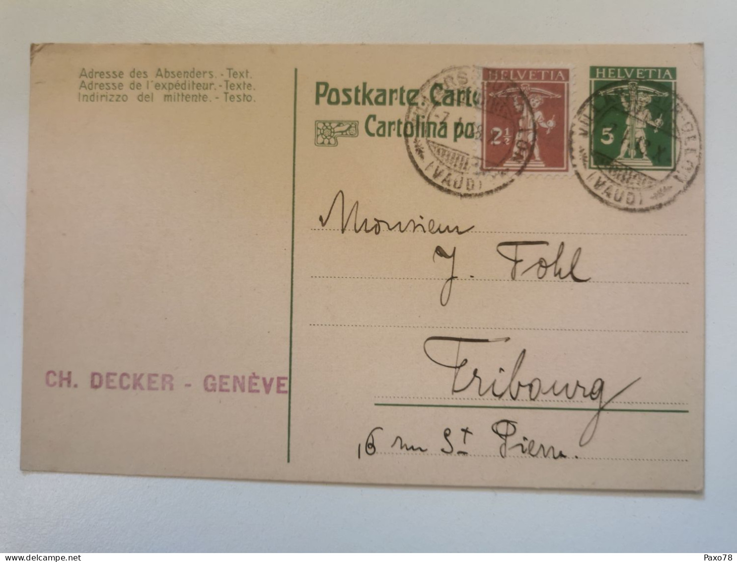 Entier Postaux, Oblitéré 1918 - Enteros Postales