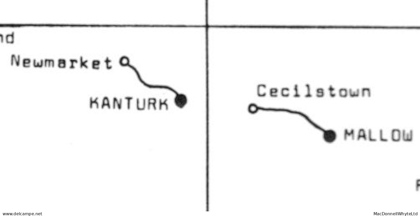 Ireland Cork 1839 Letter Dublin To Aldworth In Newmarket House With Italic "Kanturk/Penny Post" - Prefilatelia