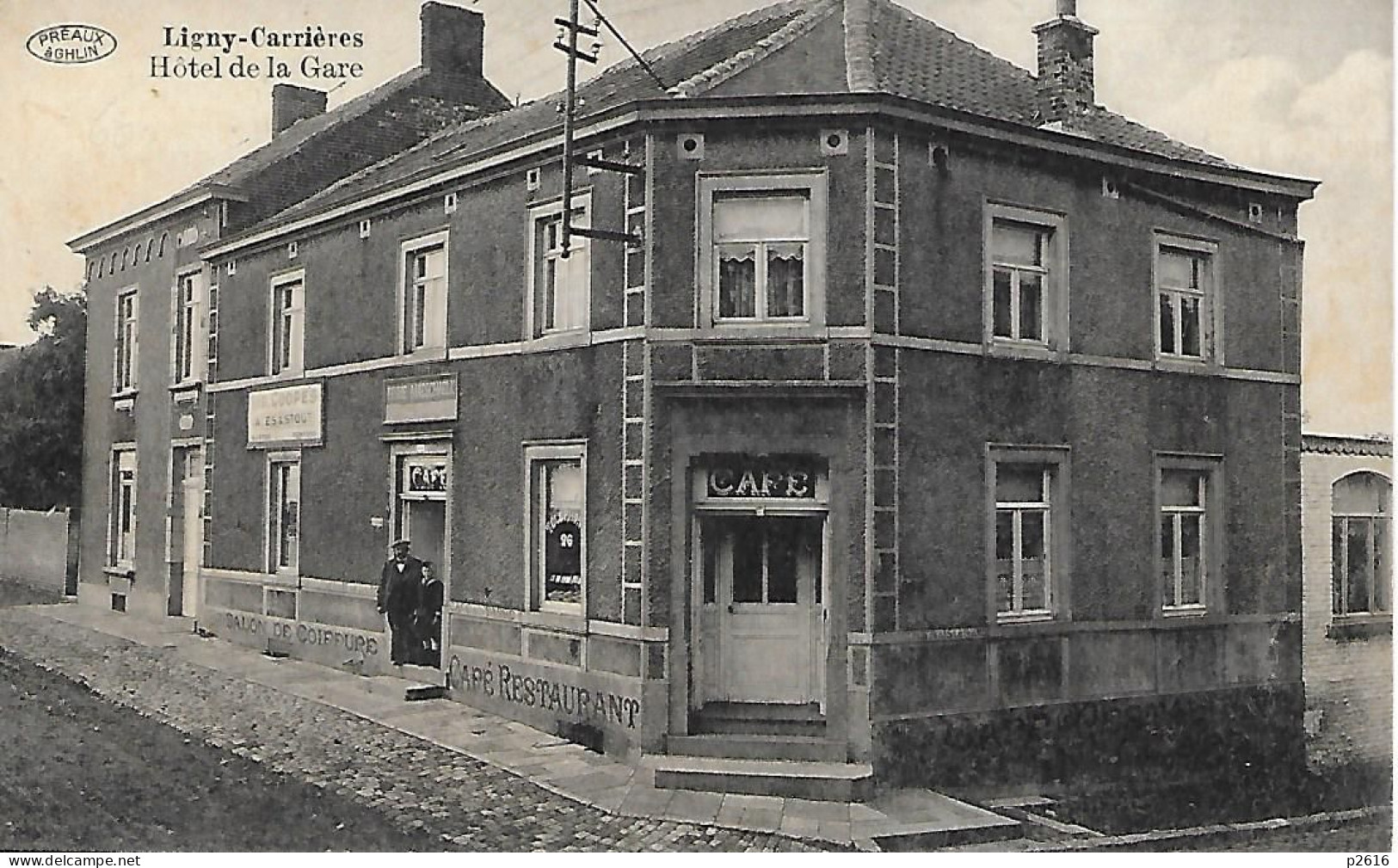 LIGNY-  CARRIERES - CAFE -  HOTEL DE LA GARE - Sombreffe