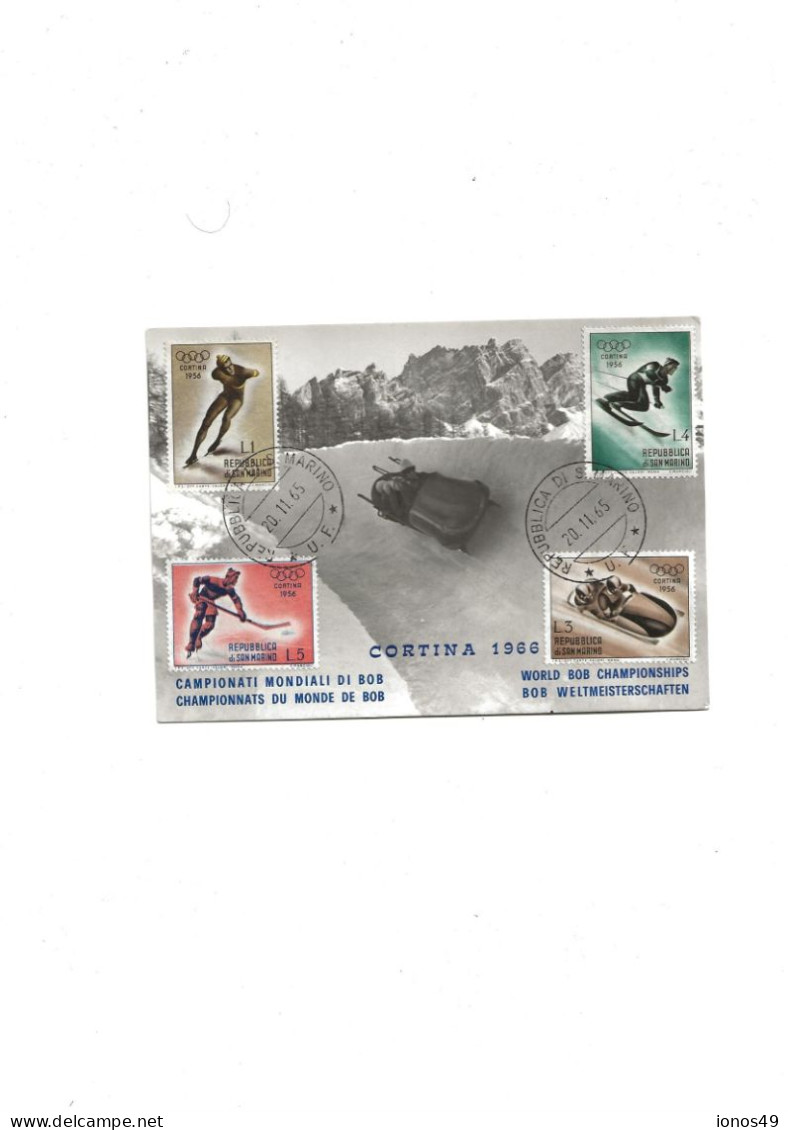 Championnat Du Monde D'hiver A CORTINA Timbres N°402 404 405 406 - Usados