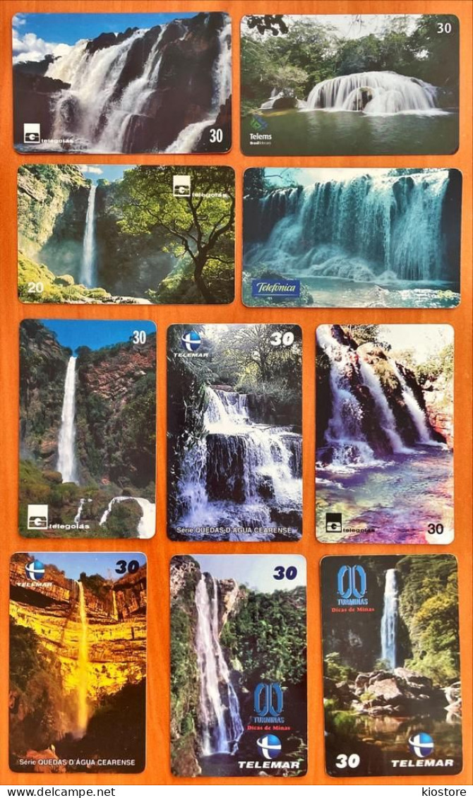 10 Different Phonecards Nature/ Waterfall Themes - Paysages