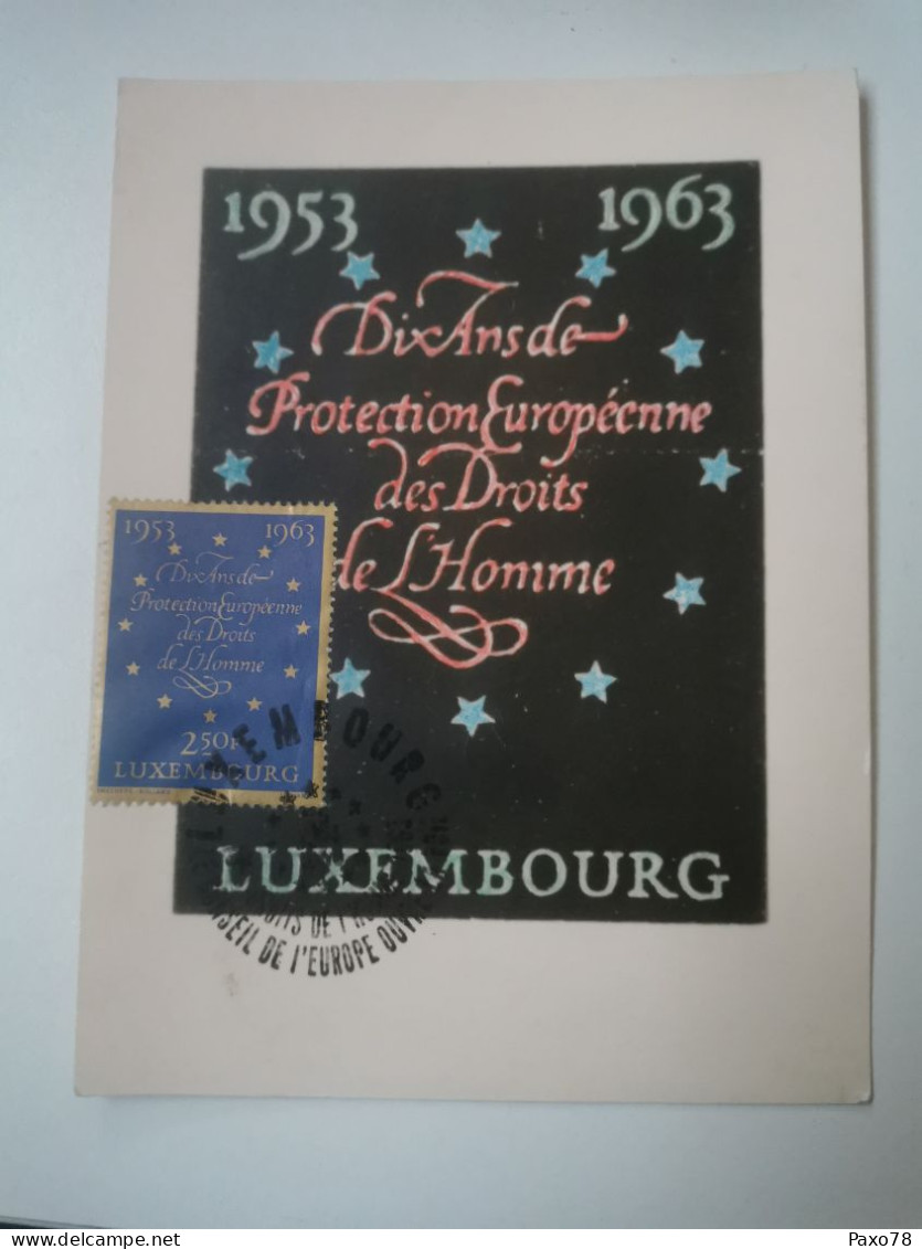 Luxembourg, 10e Anniversaire Droits De L'homme - Commemoration Cards